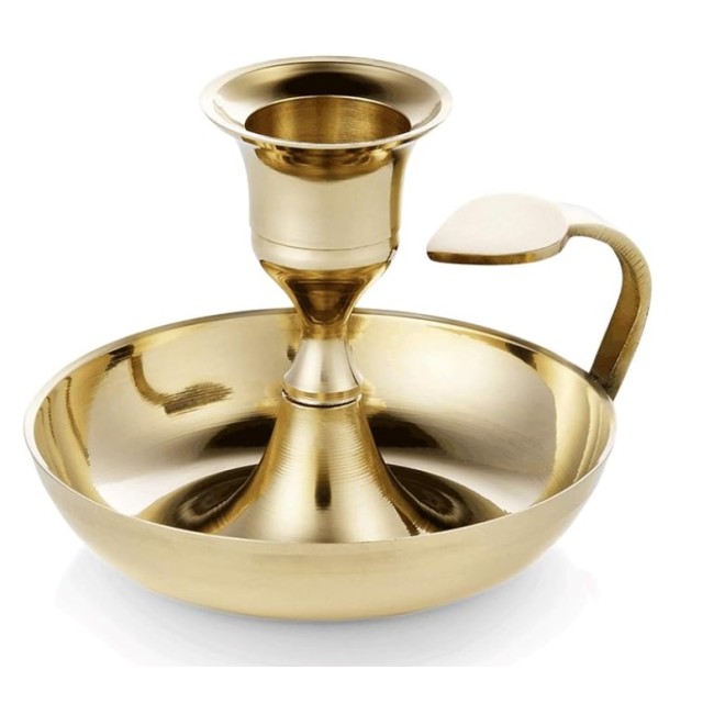Žvakidė metalinė (aukso spalvos) (h- 7 cm, ø10 cm;