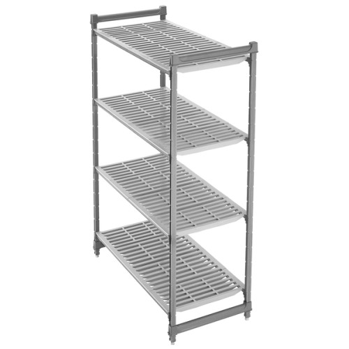 Stelažas su sujungimais CAMBRO Basics series su 4 perforuotomis lentynomis (540x1530x1830mm)