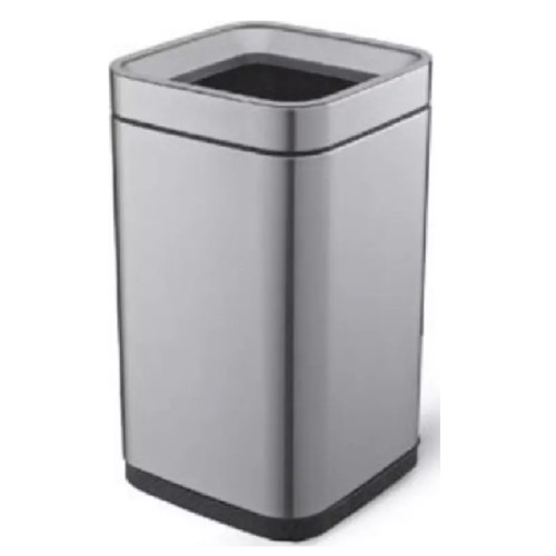 Kvadratinė šiukšliadėžė INOX atvira 20L, nerūd. plieno satinas
