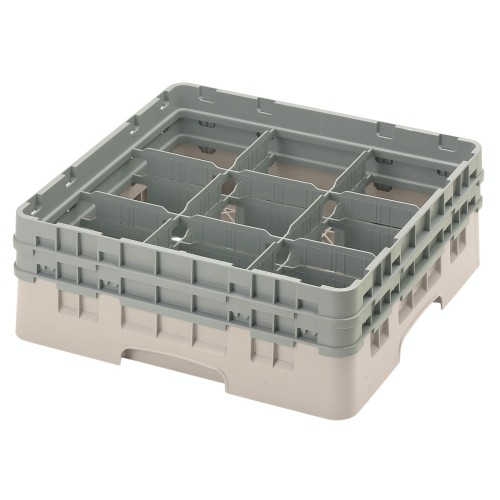 Kasetė taurėms bokalams CAMBRO 36 vietų, h-23,8cm, Ø-7,3cm, smėlio sp.