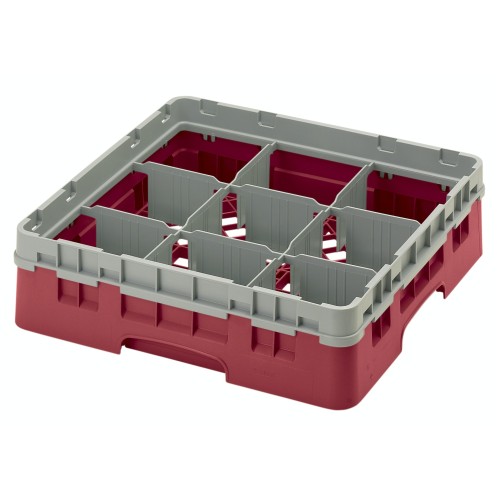 Kasetė taurėms bokalams CAMBRO 25 vietų, h-23,8cm, Ø-8,7cm, bordo sp.