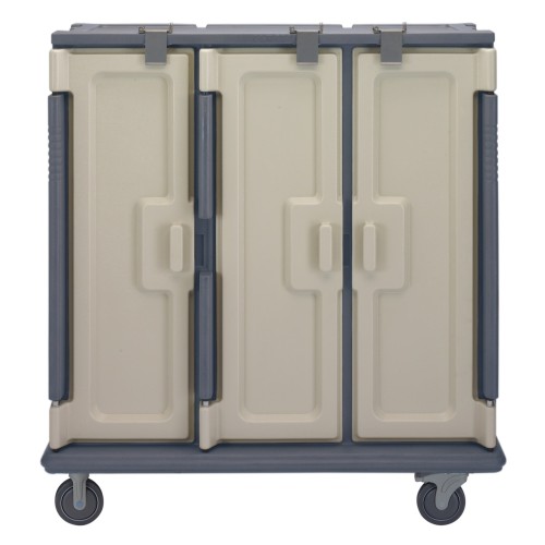 Vežimėlis aptarnavimui CAMBRO 3 skyrių, talpinama 60 padėklų (74,3x152,4x161,6 cm), pilkos sp.