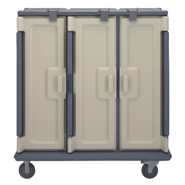 Vežimėlis aptarnavimui CAMBRO 3 skyrių, talpinama 60 padėklų (74,3x152,4x161,6 cm), pilkos sp.