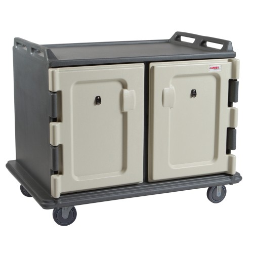 Vežimėlis aptarnavimui CAMBRO 2 skyrių, talpinama 20 padėklų (47x71,5x74 cm), pilkos sp.
