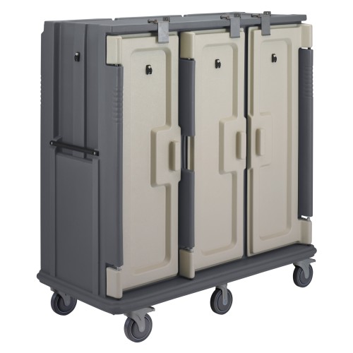Vežimėlis aptarnavimui CAMBRO 3 skyrių, talpinama 30 padėklų (74,3x152,4x161,6 cm), pilkos sp.