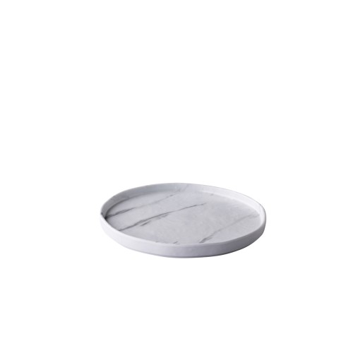 Lėkštė Marble ø21 cm, melamino, baltos sp.