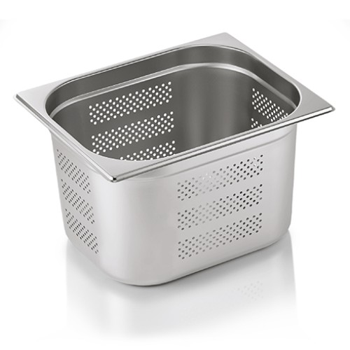 GN 1 2 indas 200mm, 11.5l, nerūd. plieno, perforuotas