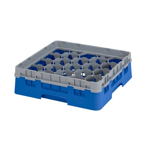 Kasetė taurėms bokalams CAMBRO 20 vietų, h-9,0cm, Ø-9,84cm, mėlynos sp.