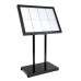 SECURIT informacinis LED XXL stendas 8xA4, 92x5,5cm, dengto plieno, pastatomas ar kabinamas. Stovas, baterija, ratukai užsakoma atskirai
