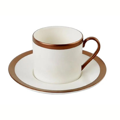 Puodelis su lėkštute Porland Copper Line Tea 180 ml