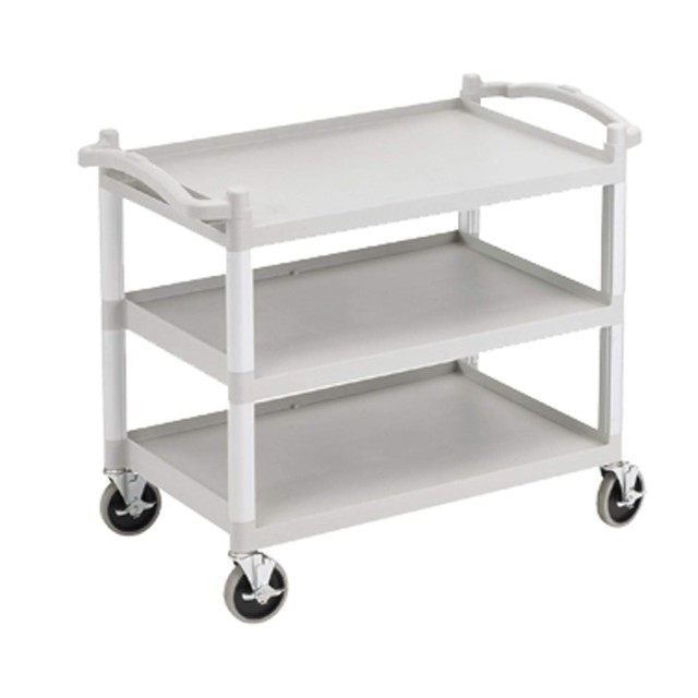 Vežimėlis aptarnavimui CAMBRO (3 lentynų; pilkas) (101.5x54x95cm)