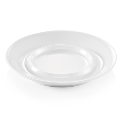 Lėkštutė puodeliui, ø14,5cm melamino, baltos sp.