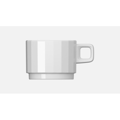 Puodelis BAUSCHER Edge 200ml, baltos sp.