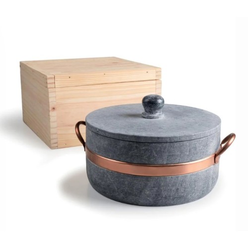 Puodas su 2 rank. AGNELLI akmens masės (Ø-28cm, h-12cm, 5,8L)