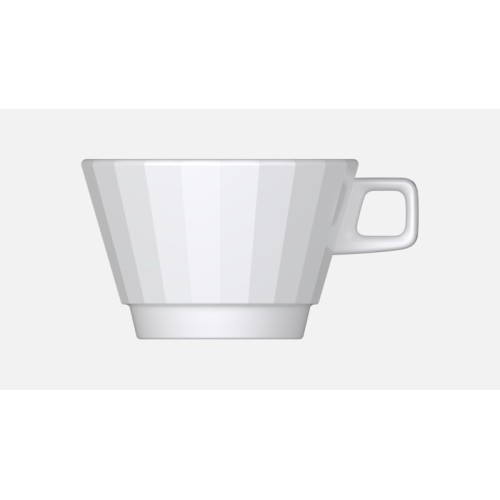 Puodelis BAUSCHER Edge 260ml, baltos sp.