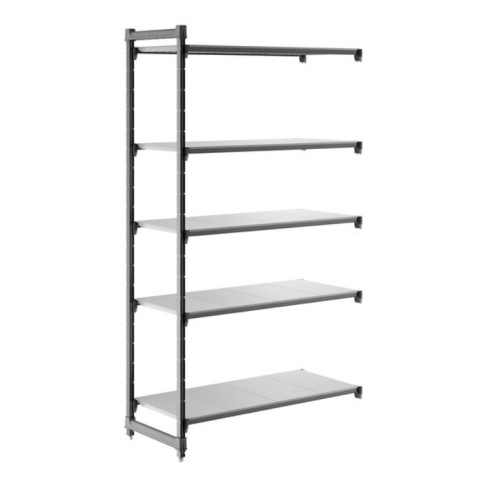 Pridėtinis stovas su sujungimais stelažui CAMBRO Basics series su 5 lygiomis lentynomis (460x1175x2140mm)