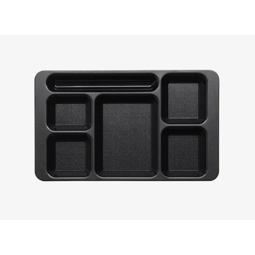 Padėklas su 6 skyriais CAMBRO 38x22,9cm, juodos sp.