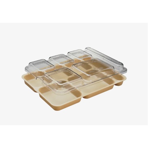 Padėklas su 6 skyriais CAMBRO 25,4x36,1x3,3cm, smėlio sp.