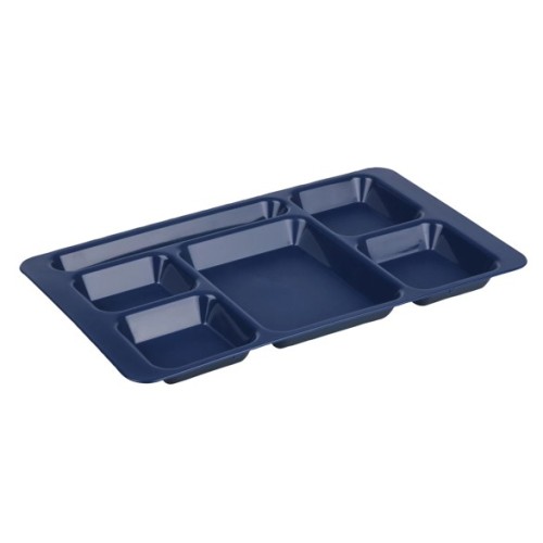 Padėklas su 6 skyriais CAMBRO kopolimerinis plastikas 22.8x38x3.3cm, mėlynos sp.
