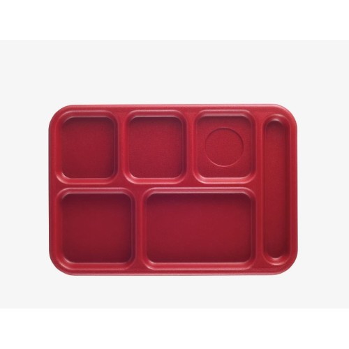 Padėklas su 6 skyriais CAMBRO 36,5x25,4cm, raudonos sp.
