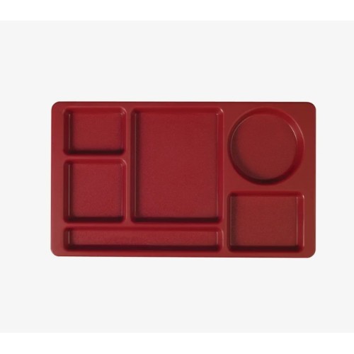 Padėklas su 6 skyriais CAMBRO 38x22,9cm, bordo sp.