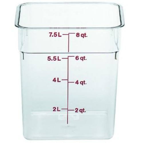 Indas maistui laikyti CAMBRO (skaidrus polikarb.) (21.5x21.5x23cm, 7.6l)