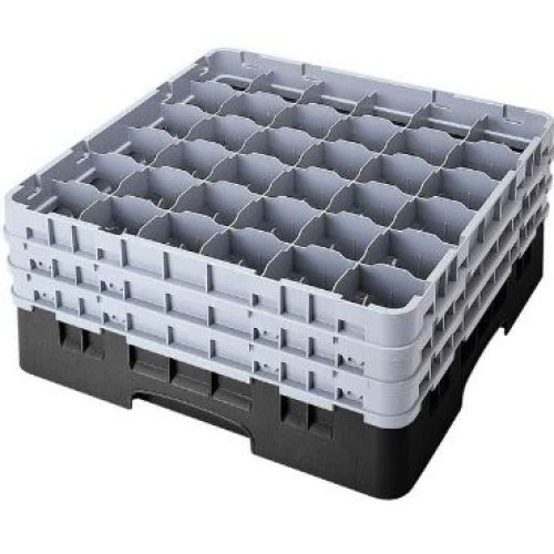 Kasetė taurėms bokalams CAMBRO 36 vietų, h-9,2cm, Ø7.3cm, juodos sp.